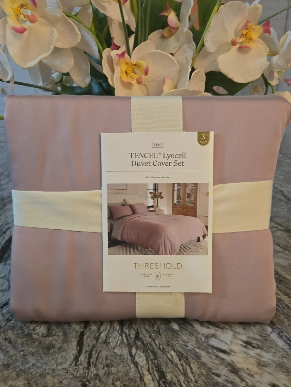 Threshold TENCEL Lyocell King Duvet Cover Set - Dusty Rose